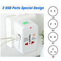 12671 All-in-one Universal Worldwide Travelling Ac Adaptor Plug (Au  Uk  Us  Eu) International Power Charger Electric Usb Power Plug Socket Adapter Converter (1 Pc) - Shop Gharse