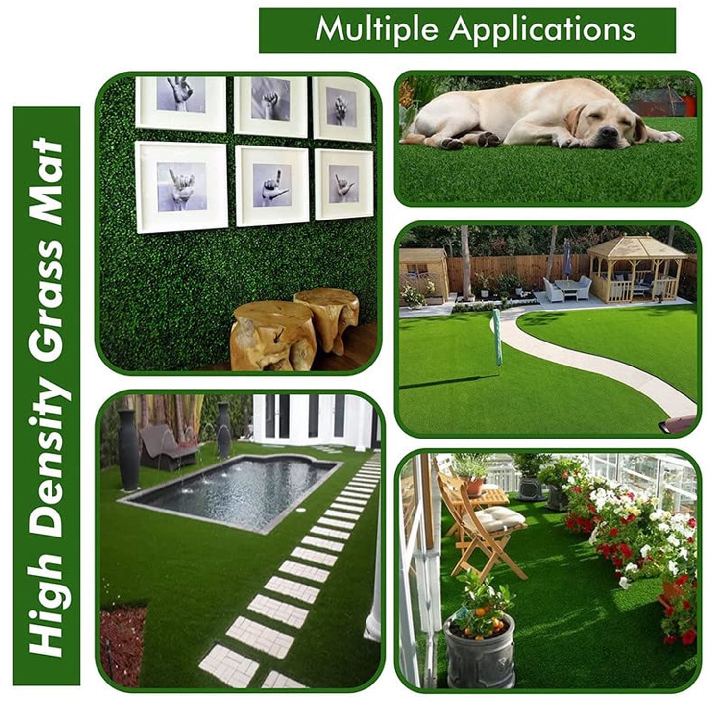 0612 Artificial Grass For Balcony Or Doormat Soft And Durable Plastic Turf Carpet 58x38cm - Shop Gharse