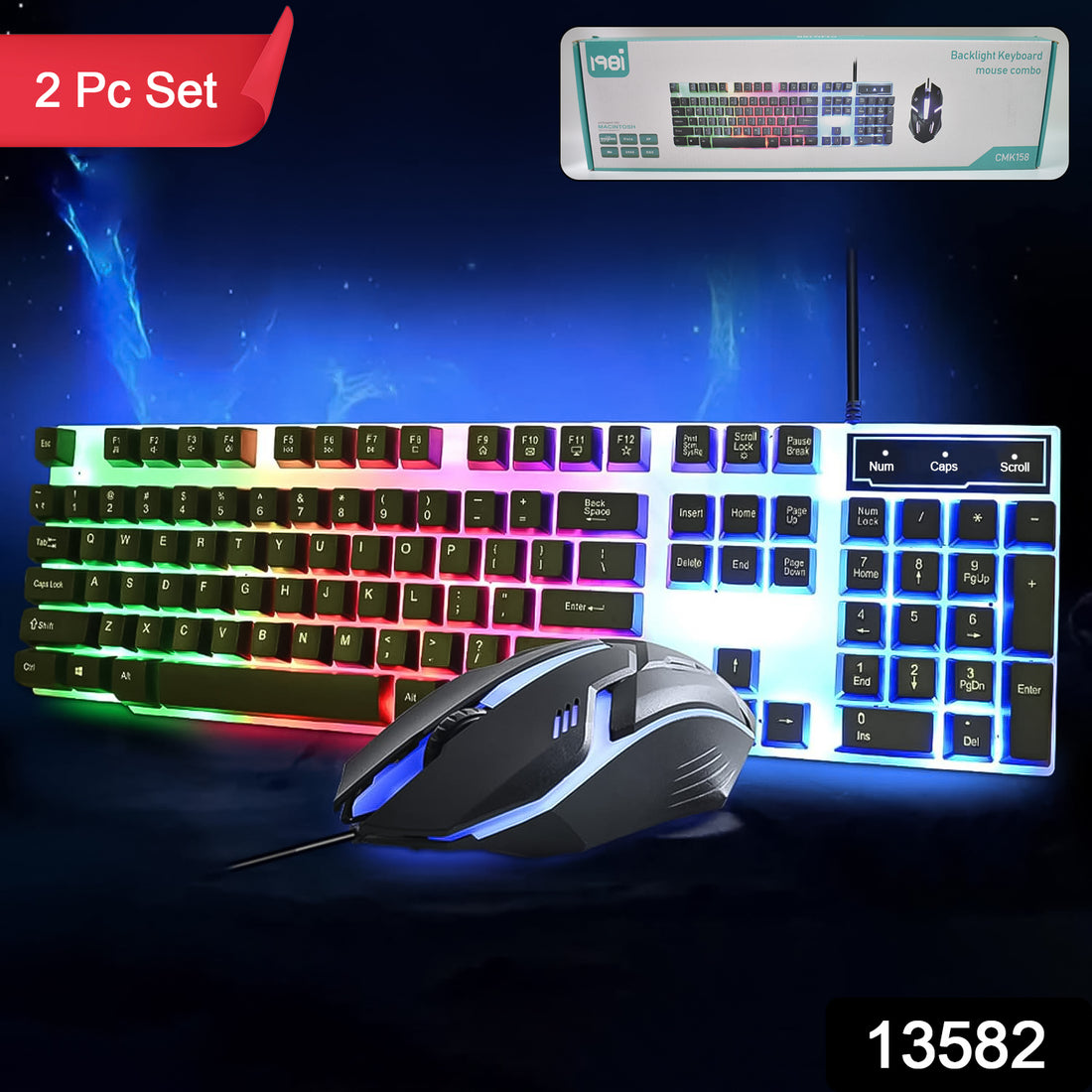 104 Key Colorful Lighting Keyboard Mouse Set (2 Pc Set) - Shop Gharse