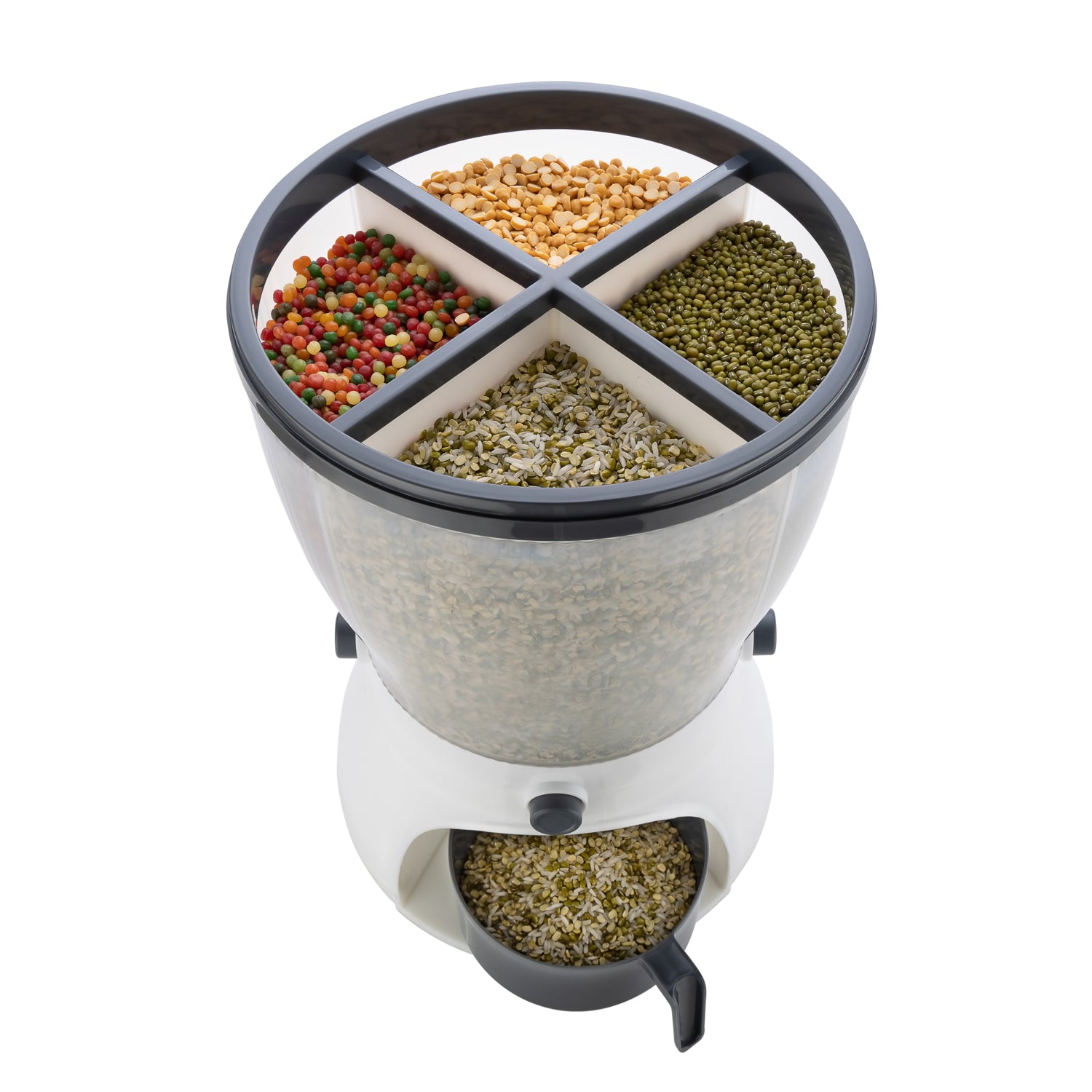 0127 4in1 Rice Dispenser Grain Storage Container Household Cereal Dispenser - Shop Gharse