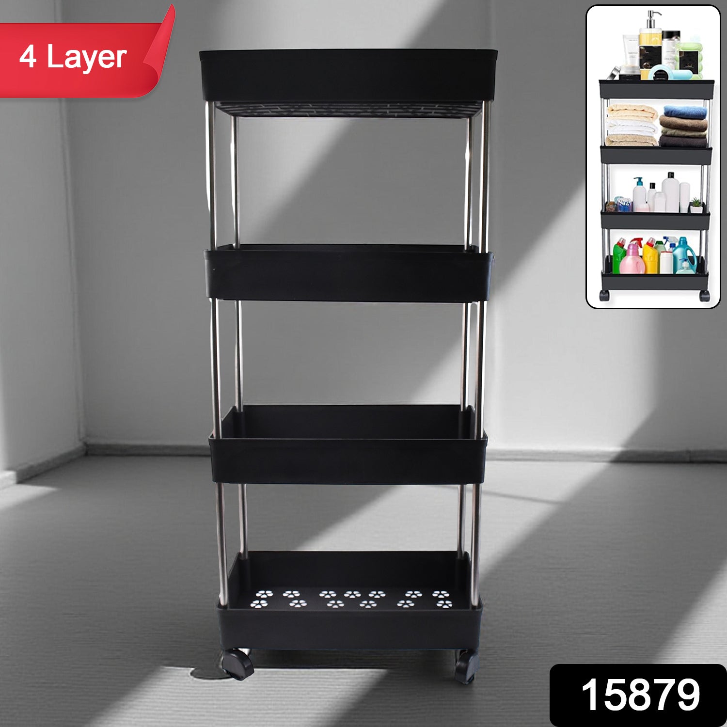 Movable Storage Rack Trolley - Shop Gharse