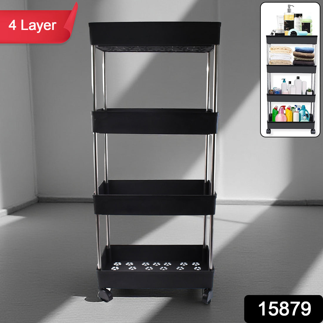 Movable Storage Rack Trolley - Shop Gharse