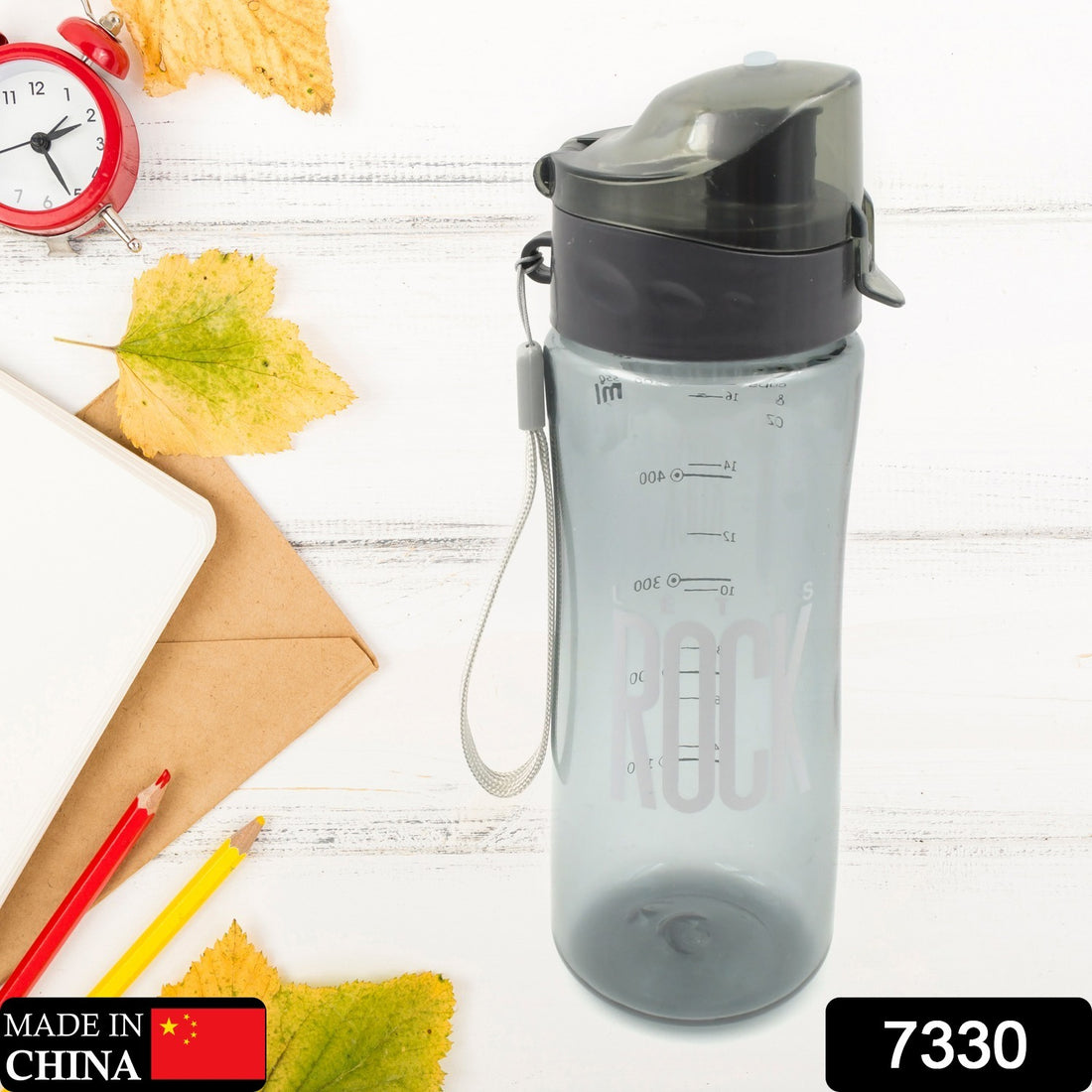 7330 Plastic Water Bottle Outdoor Sport Bottle With Carry Case Leak Proof Bpa-free For Travel Cold And Hot Water Plastic Water Bottle With Daily Water Intake For Gym And Children Home Travel Office Use (1 Pc ) - Shop Gharse