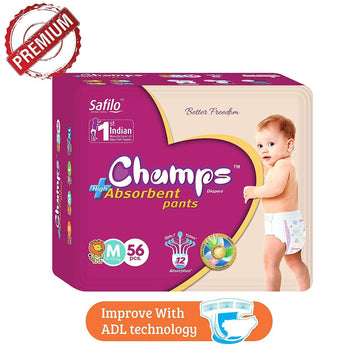 952 Premium Champs High Absorbent Pant Style Diaper Medium Size 40 Pieces (952_medium_40) - Shop Gharse