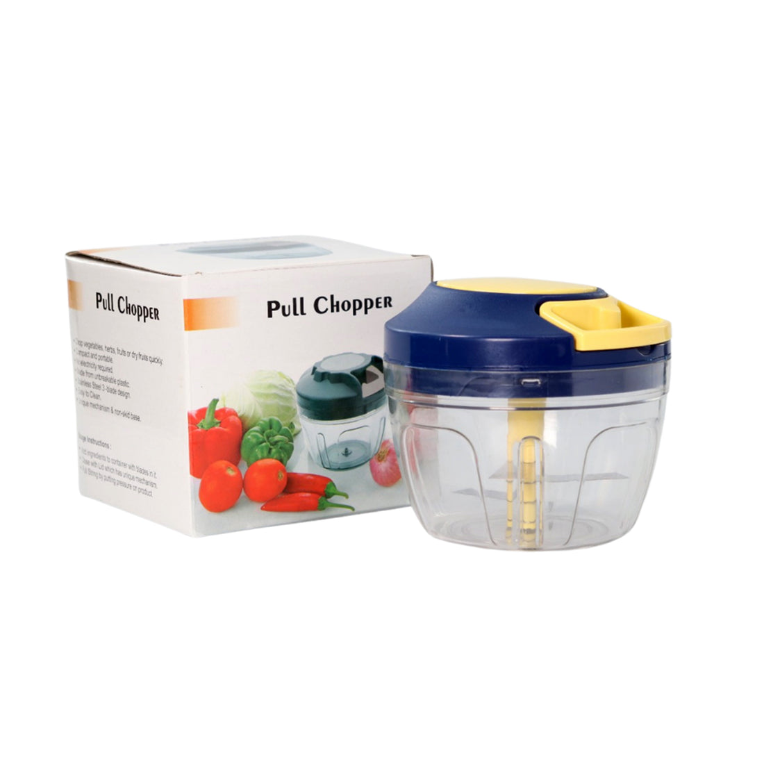 0089 Chopper With 4 Blades For Effortlessly Chopping Vegetables And Fruits For Your Kitchen (650ml) - Shop Gharse