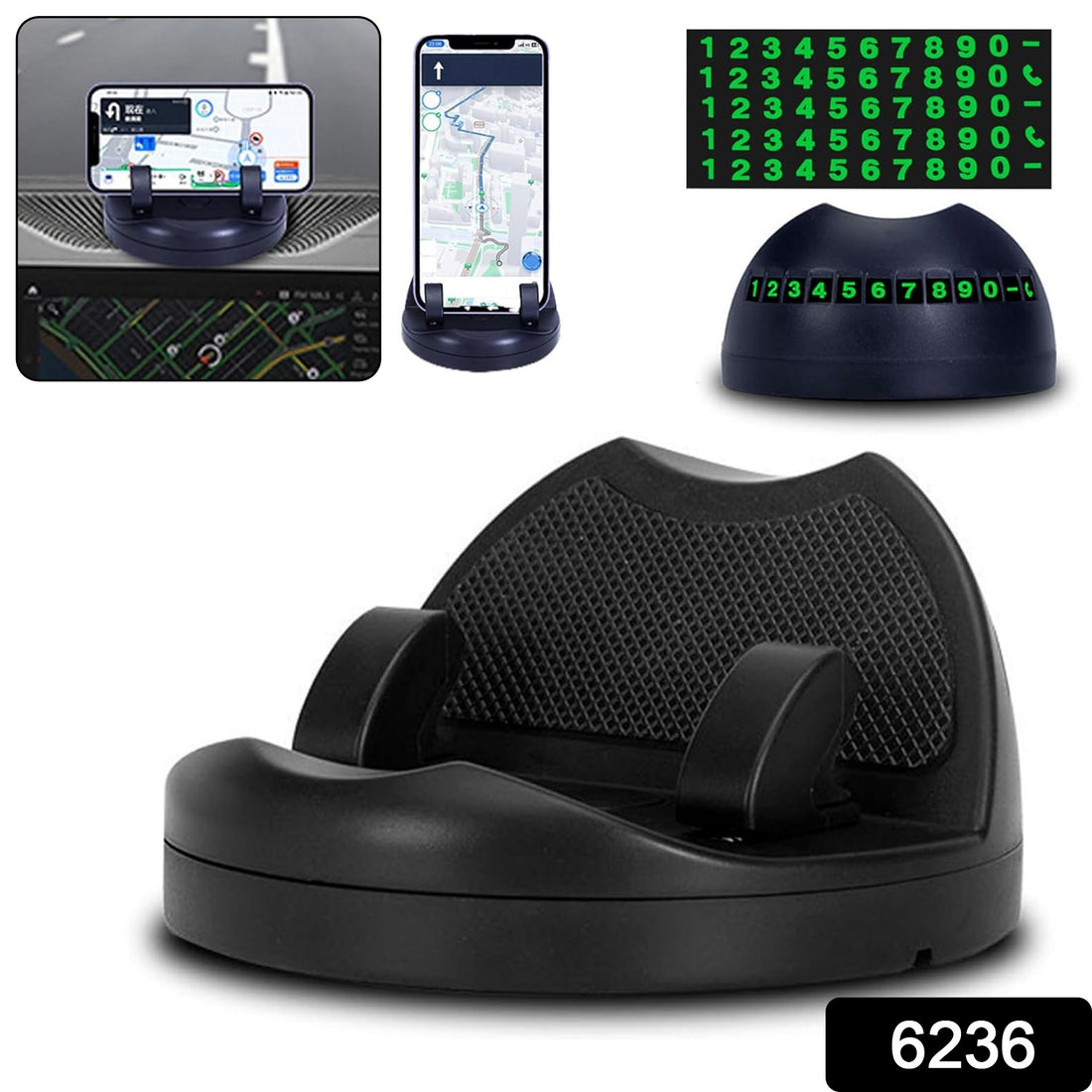 2 In 1 Car Anti-slip Mat Phone Holder Non Slip Sticky Phone Mount Holder (1 Set) - Shop Gharse
