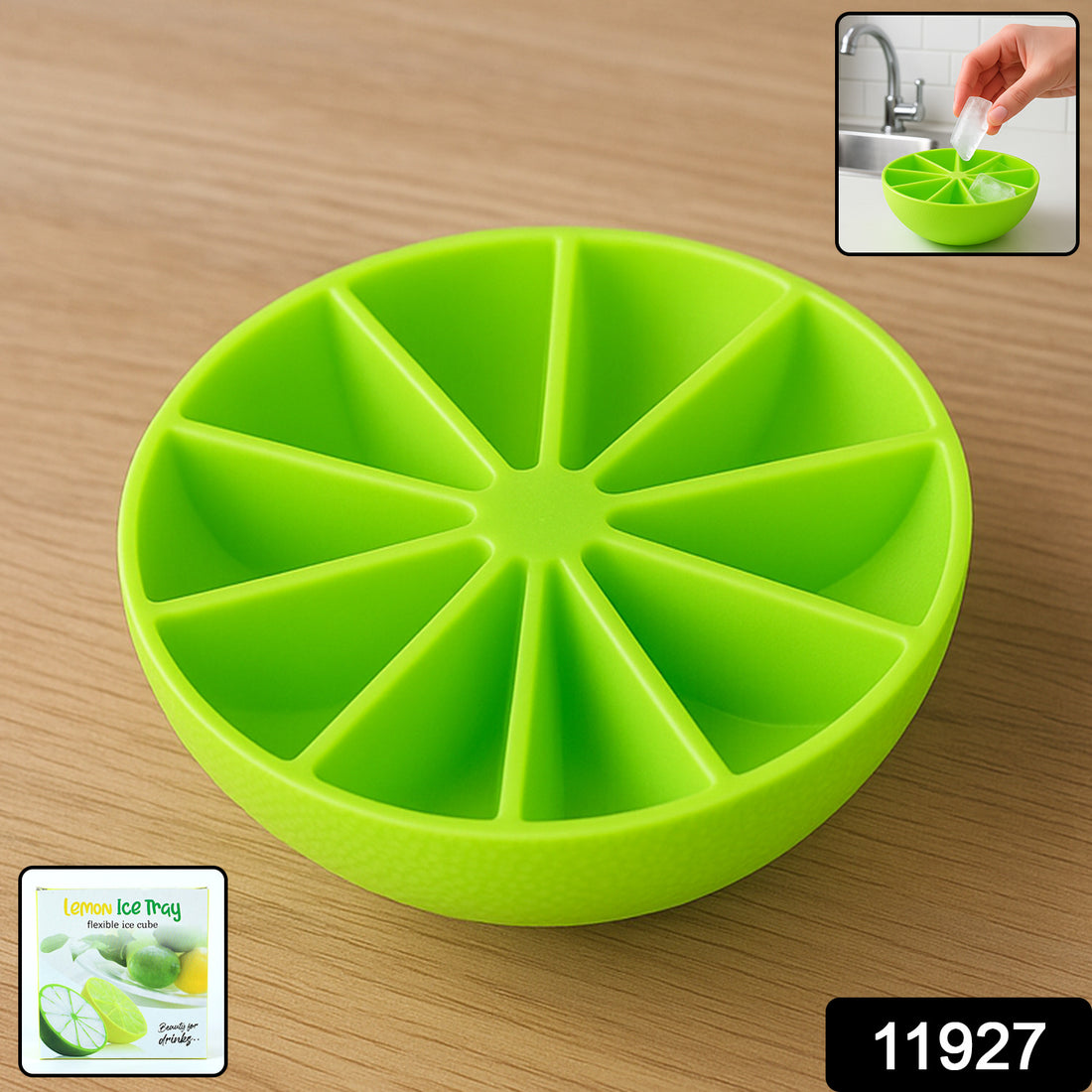 Lemon Shape Flexible Silicone Ice Cube Tray  8-slot Round Ice Mold (1 Pc) - Shop Gharse