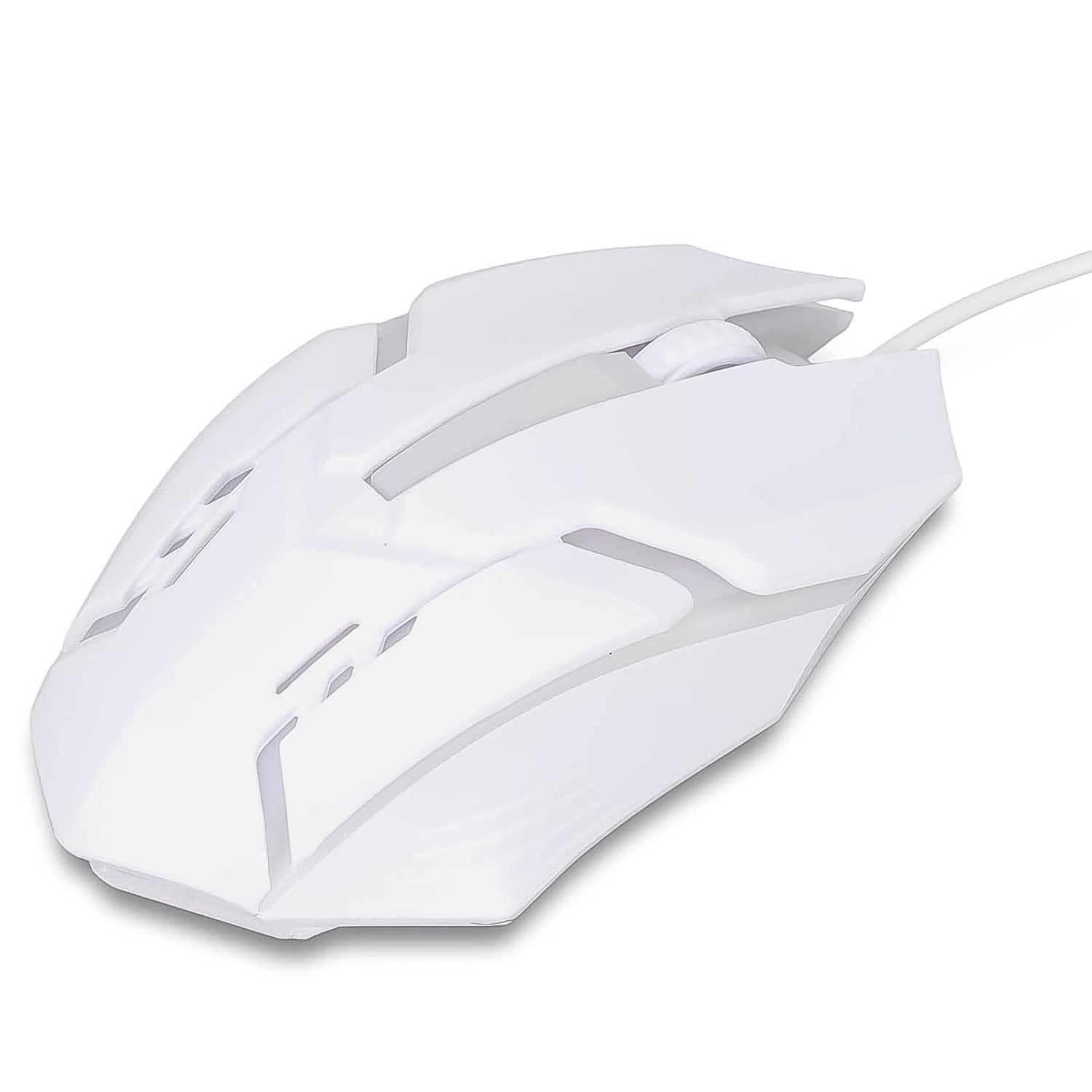 Usb Wired Mouse Gaming Mouse Colorful  Lighting Luminous  (1 Pc  Wihte) - Shop Gharse