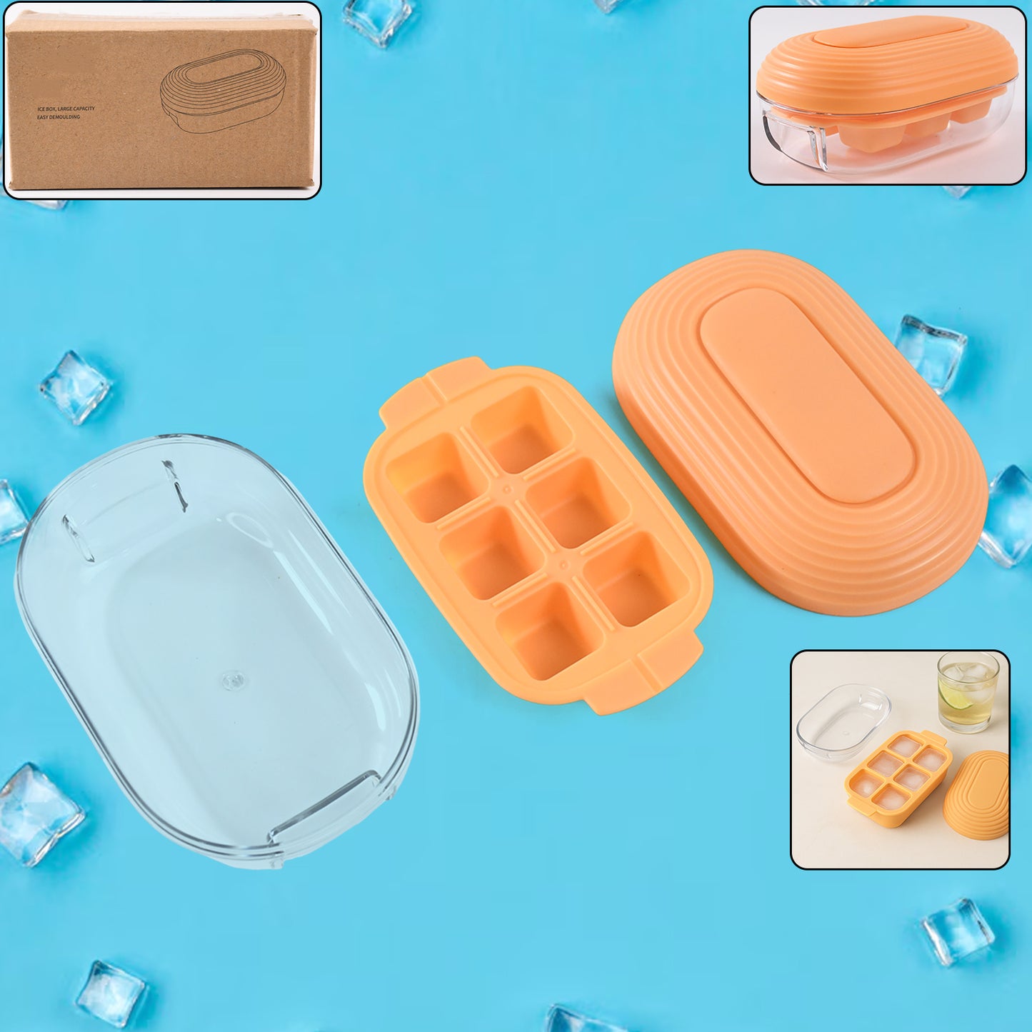 Plastic Ice Cube Tray (1 Set) - Shop Gharse