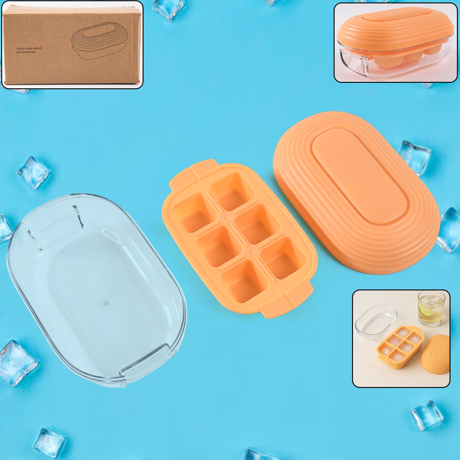 Plastic Ice Cube Tray (1 Set) - Shop Gharse