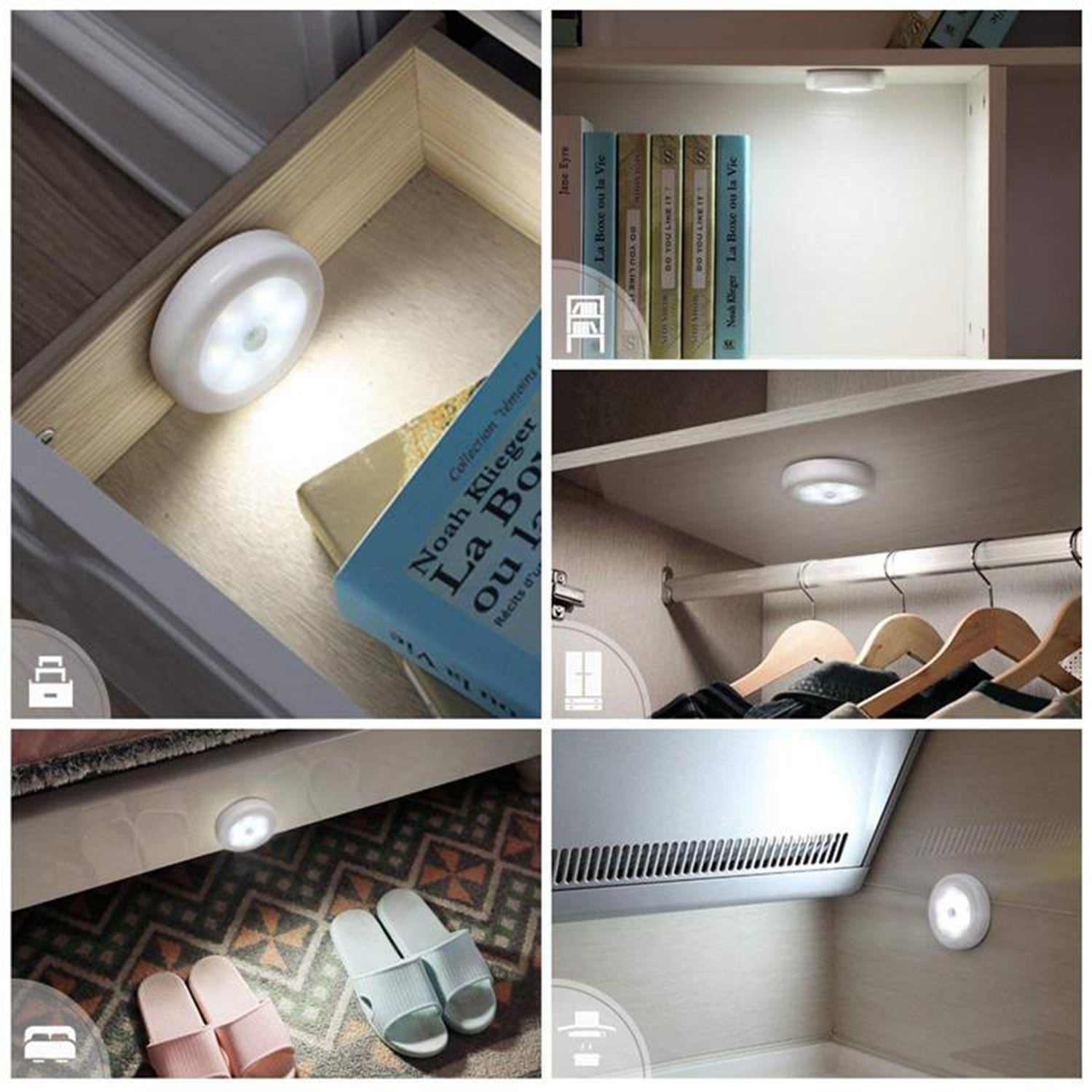 Round Shape 8 Led Motion Sensor Induction Led Light - Shop Gharse