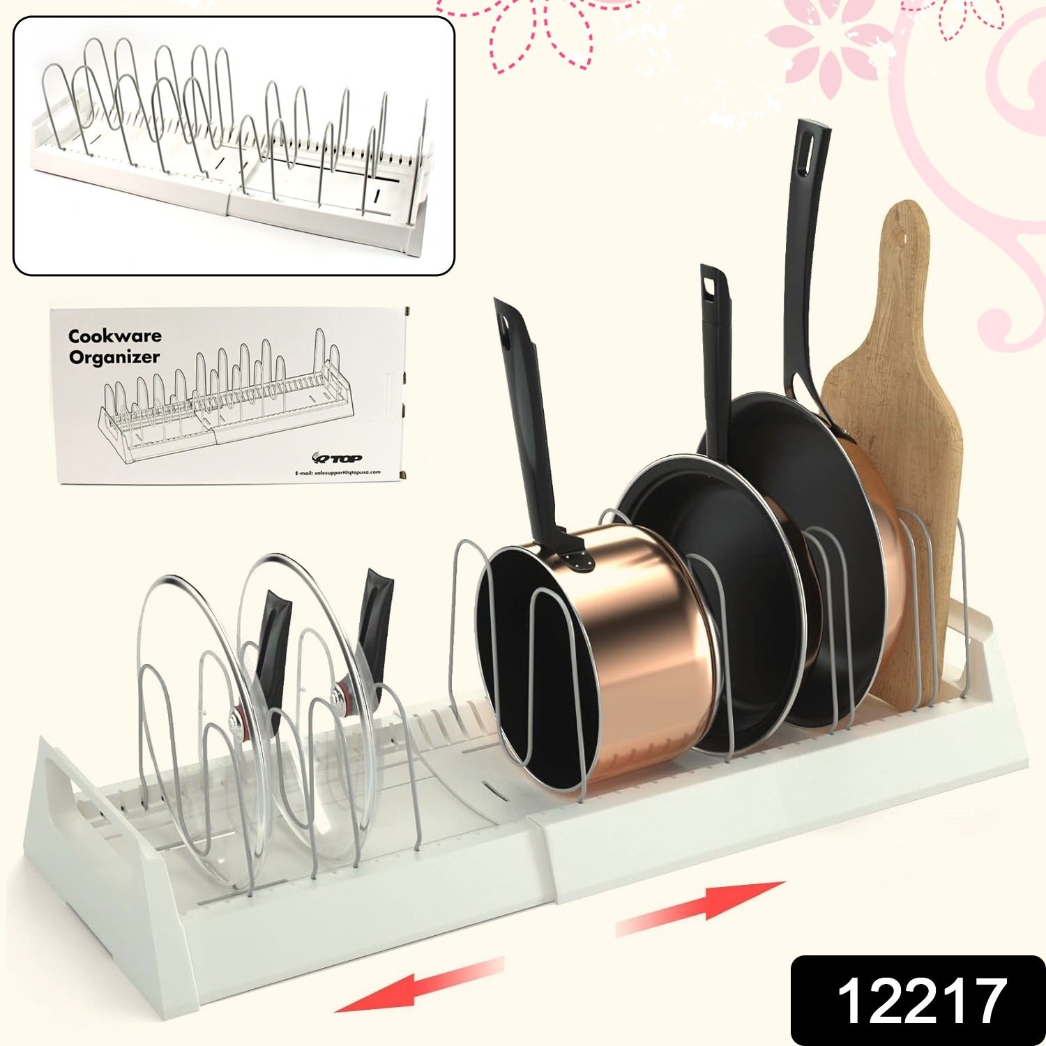 Pots And Pans Organizer Rack For Under Cabinet - Shop Gharse