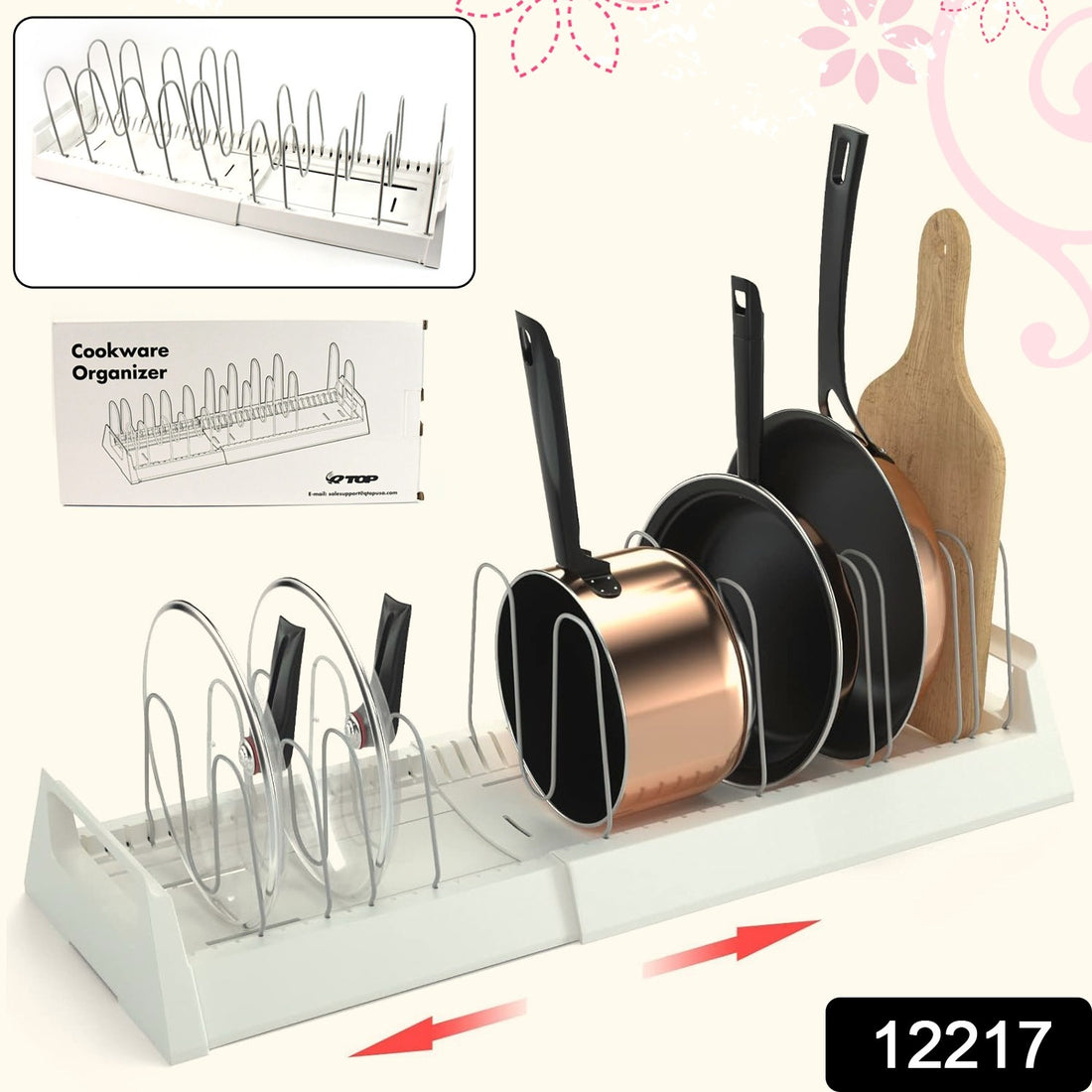 Pots And Pans Organizer Rack For Under Cabinet - Shop Gharse