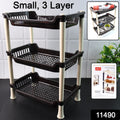Apex Small Multiuse Plastic Storage Rack Organizer 3-tier - Shop Gharse