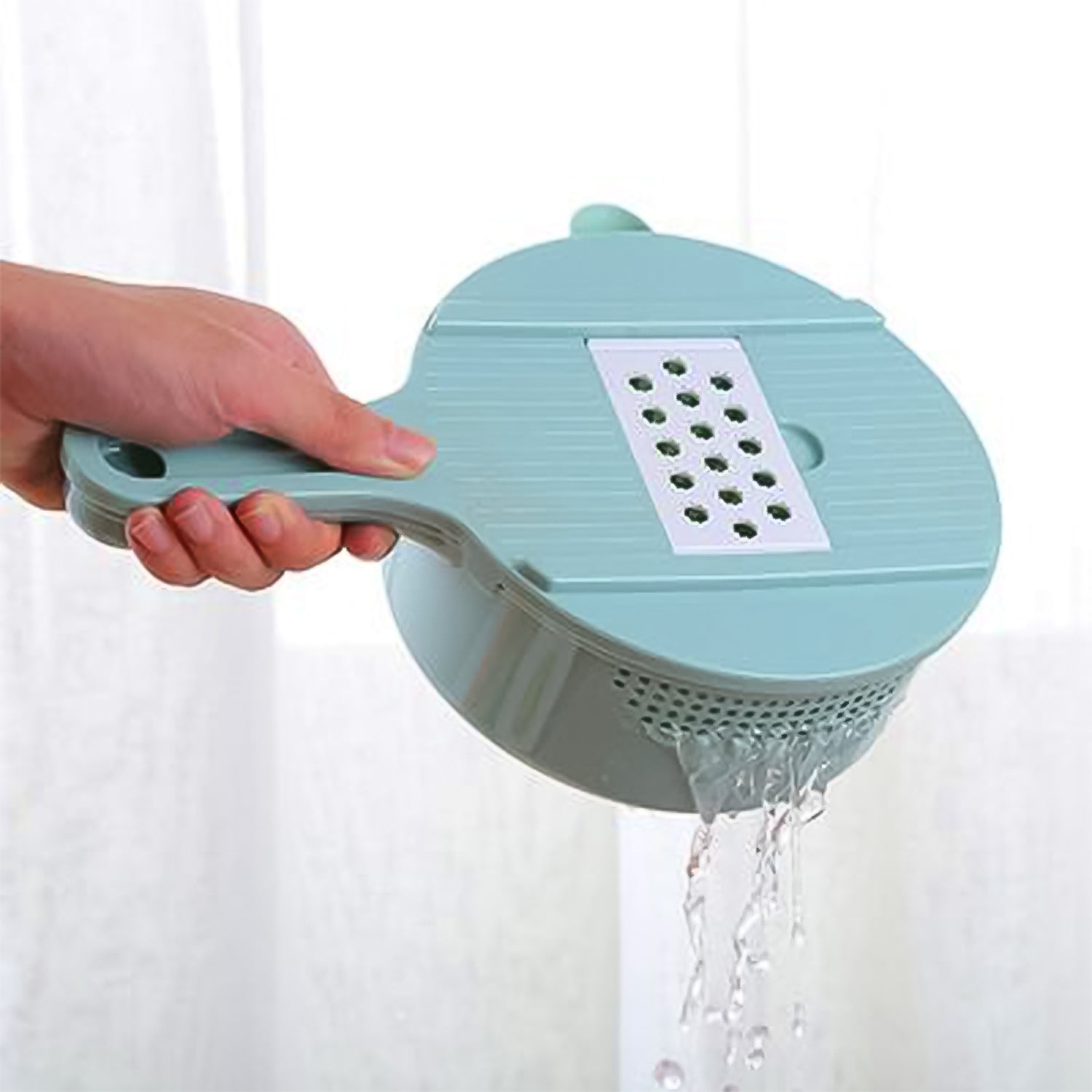 Vegetable Choppers With Drain Basket  6 In 1 Vegetable Slicer Blades (1 Set) - Shop Gharse