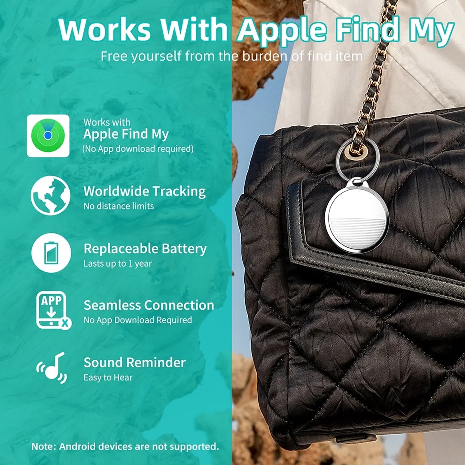 Finder Compatible With Find My App Global Tracking Gps Tracker With Sound Alarm - Shop Gharse