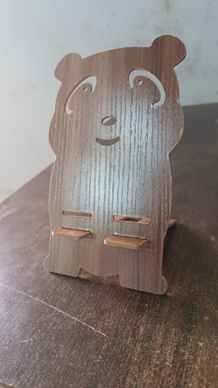 Wooden Cartoon Shape Design Mobile Stand  (1 Pc) - Shop Gharse