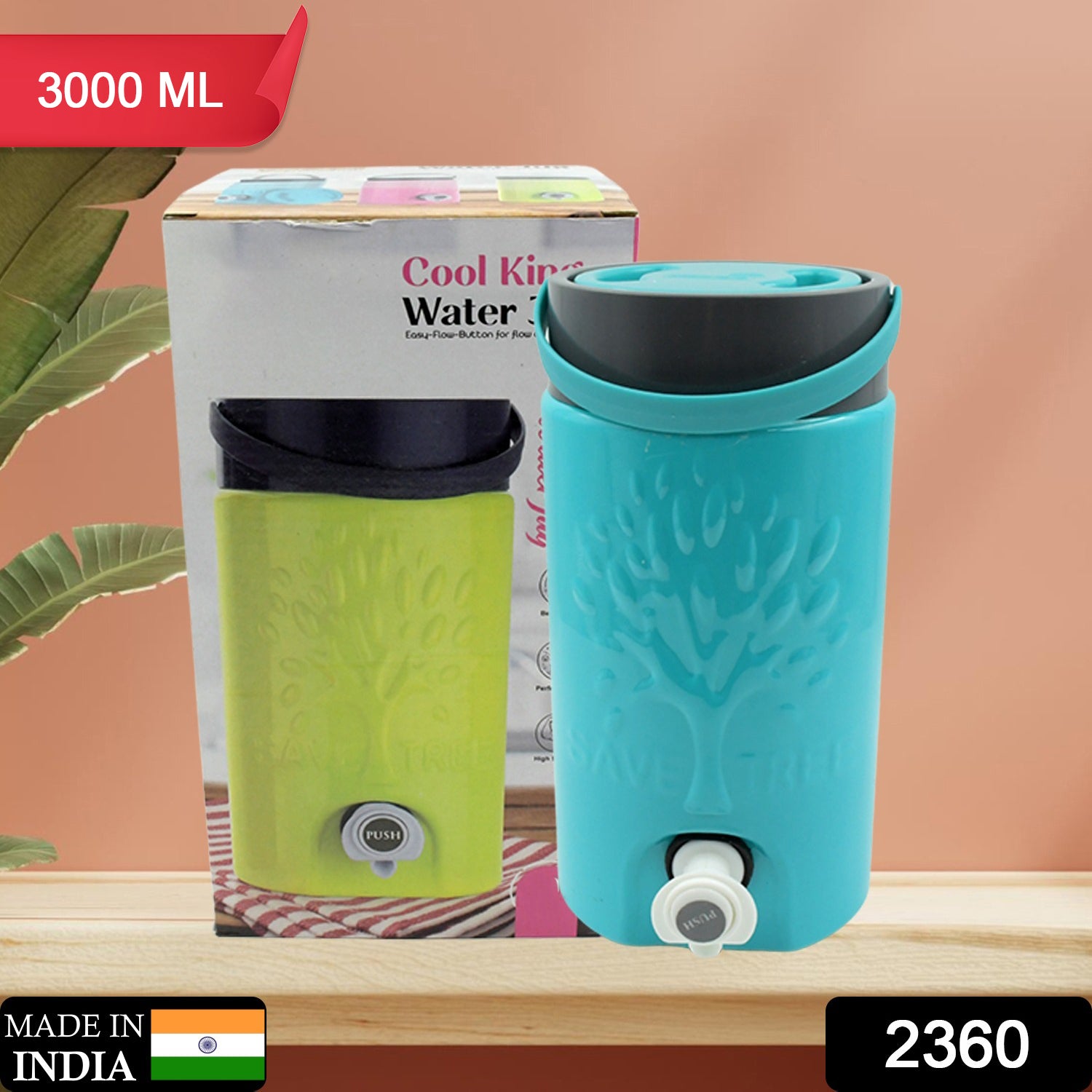 Insulated Plastic Water Rover Jug With A Sturdy Handle Water Jug Camper With Tap Plastic Insulated Water Water Storage Cool Water Storage For Home  Travelling (3000 Ml) - Shop Gharse