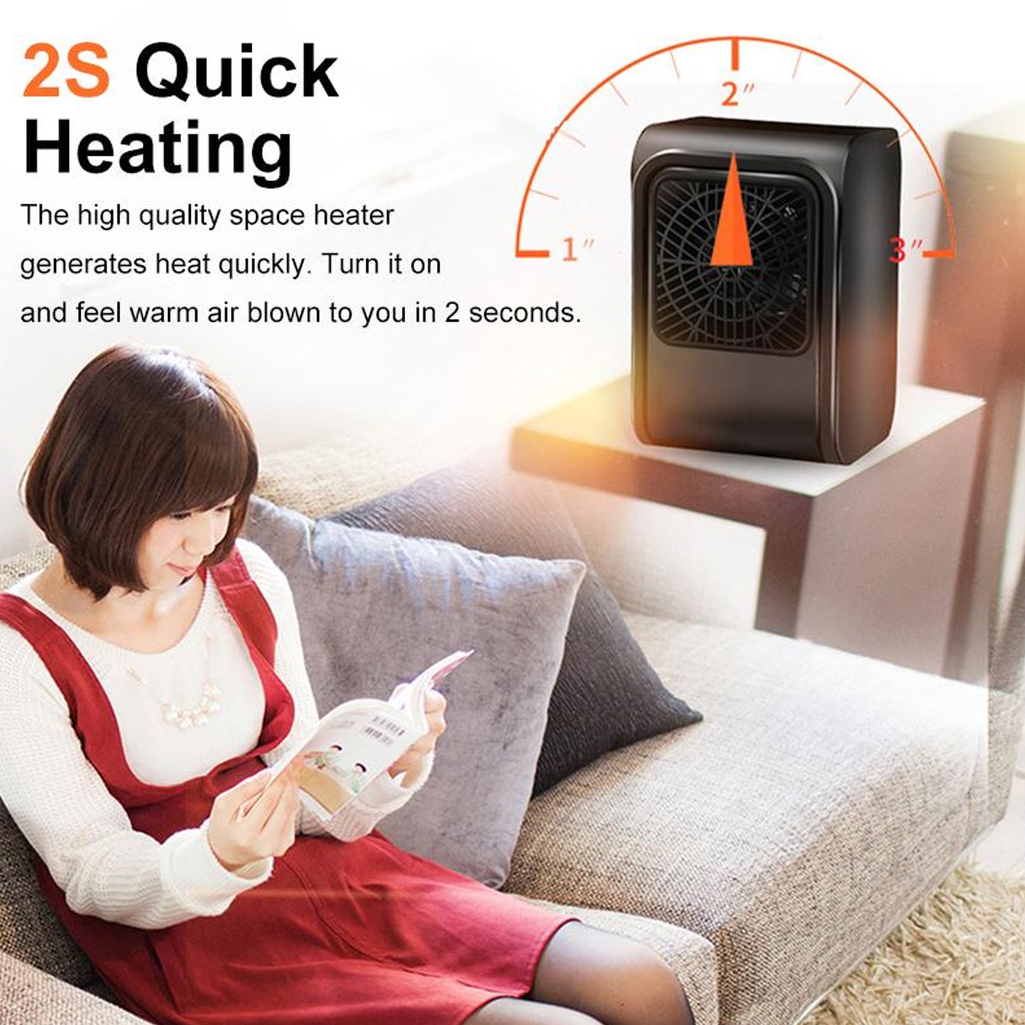 6645 Warm Wind Room Heater 220v Heater For Office  Bedroom Use Heater - Shop Gharse