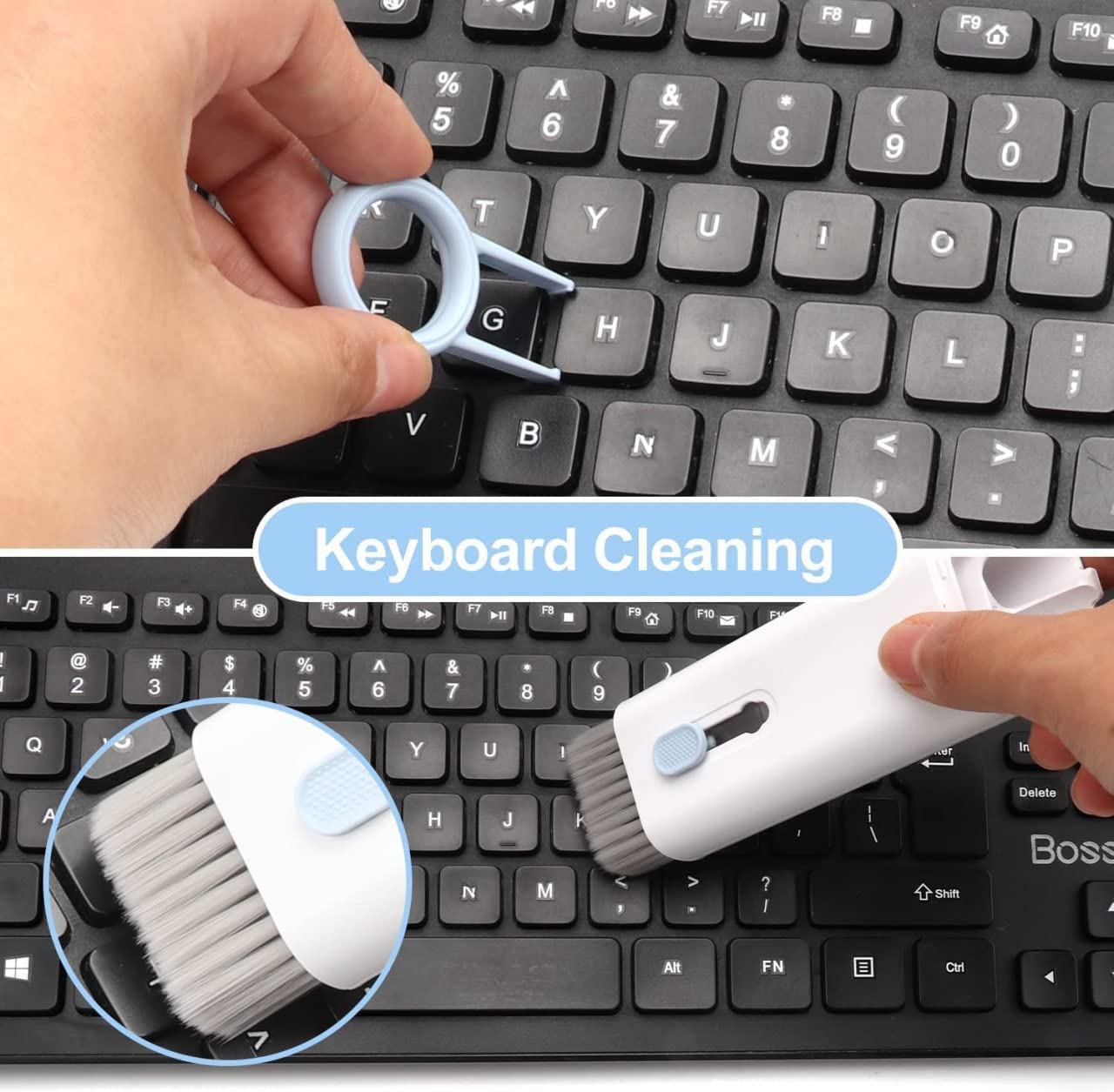 6462 7 In 1 Electronic Cleaner Kit Cleaning Kit For Monitor Keyboard Airpods Screen Dust Brush Including Soft Sweep Swipe Airpod Cleaner Pen Key Puller And Spray Bottle - Shop Gharse
