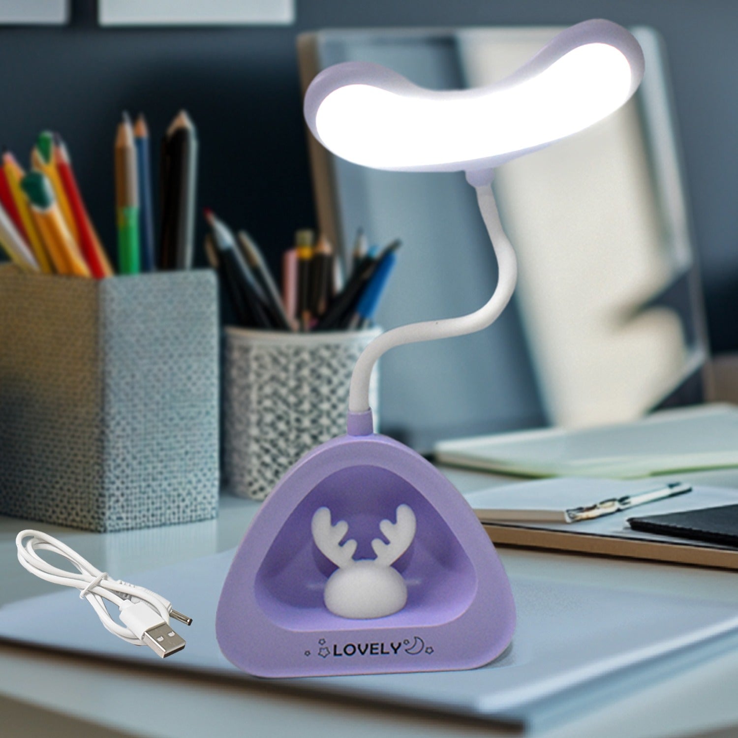 Cute Lovely Led Desk Light Led Lamps Button Control (1 Pc) - Shop Gharse