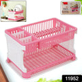 Plastic Kitchen Organizer Rack With Water Storing Tray - Shop Gharse