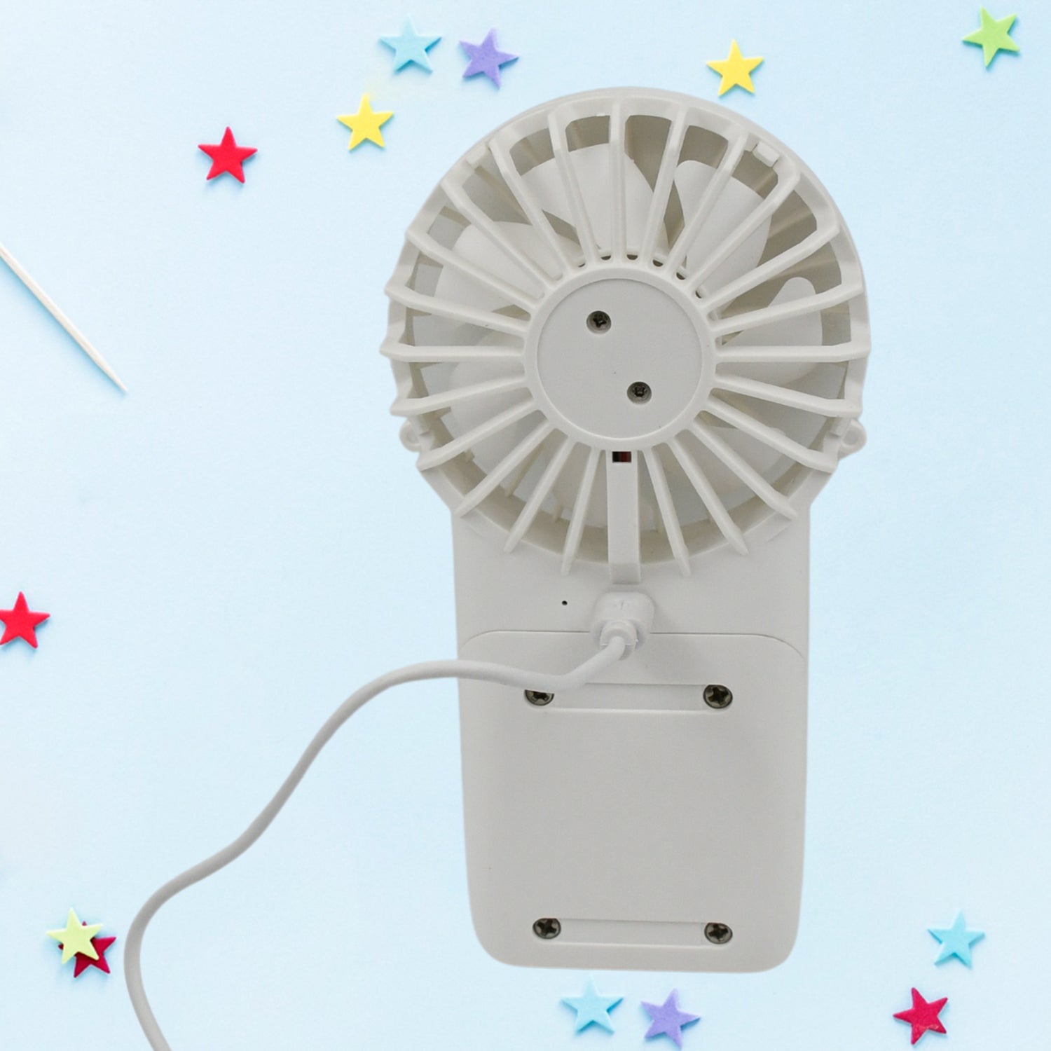 17730 Portable Small Electric Fan Handheld Fan With 3 Modes Usb Rechargeable Mini Student Handheld Class Personal Fan (1 Pc) - Shop Gharse