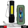 7528  Mini Search Rechargeable Led Long Range Flashlight Emergency Light Torch - Shop Gharse