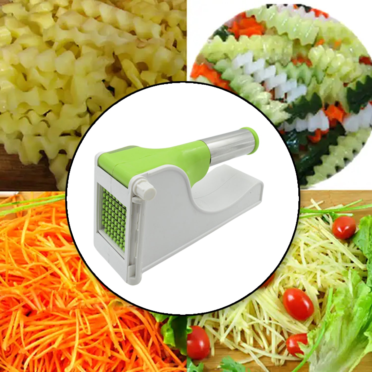 114 Virgin Plastic French Fry Chipser Potato Chipserpotato Slicer With Container - Shop Gharse