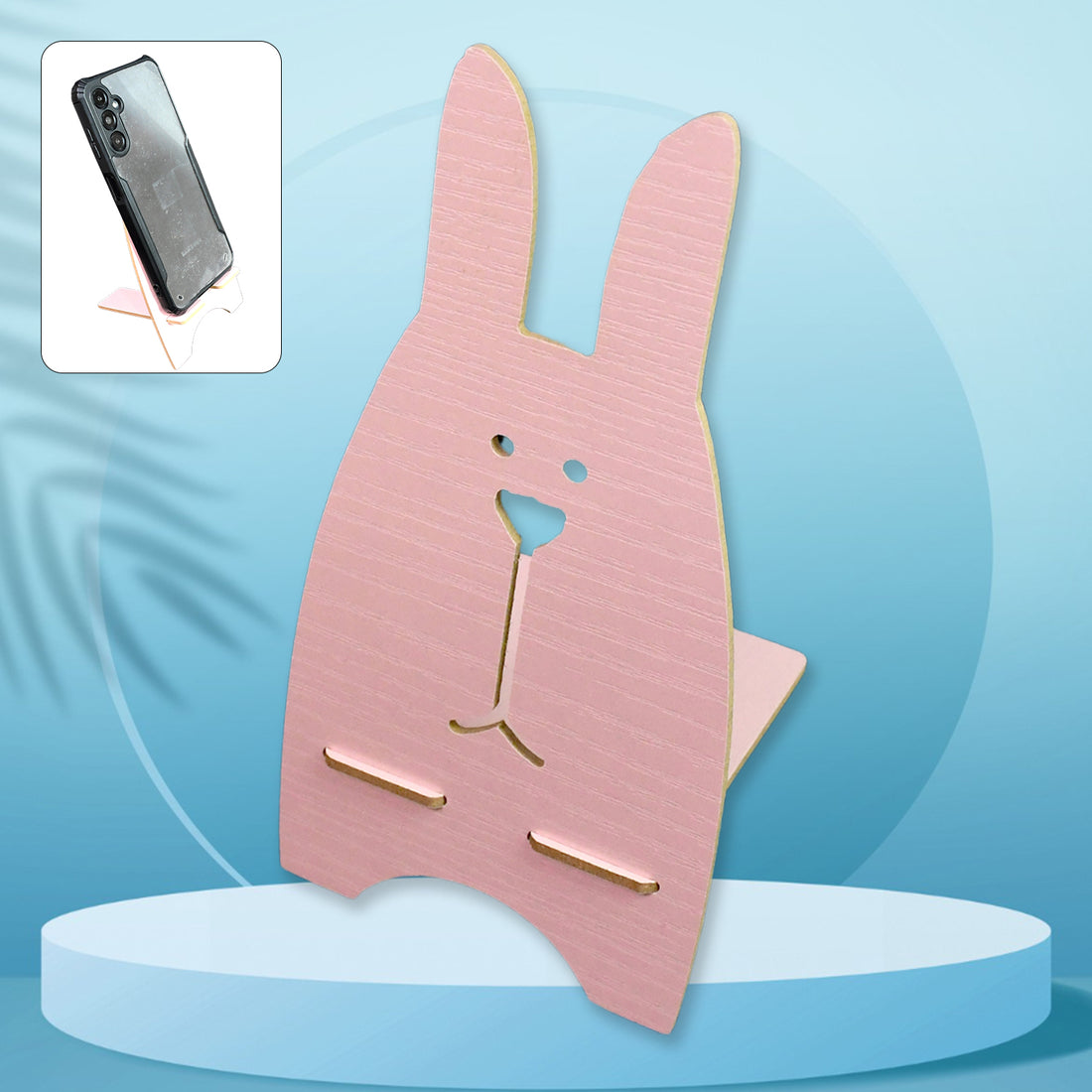 Wooden Cute Lovely Rabbit Design Mobile Stand (1 Pc) - Shop Gharse