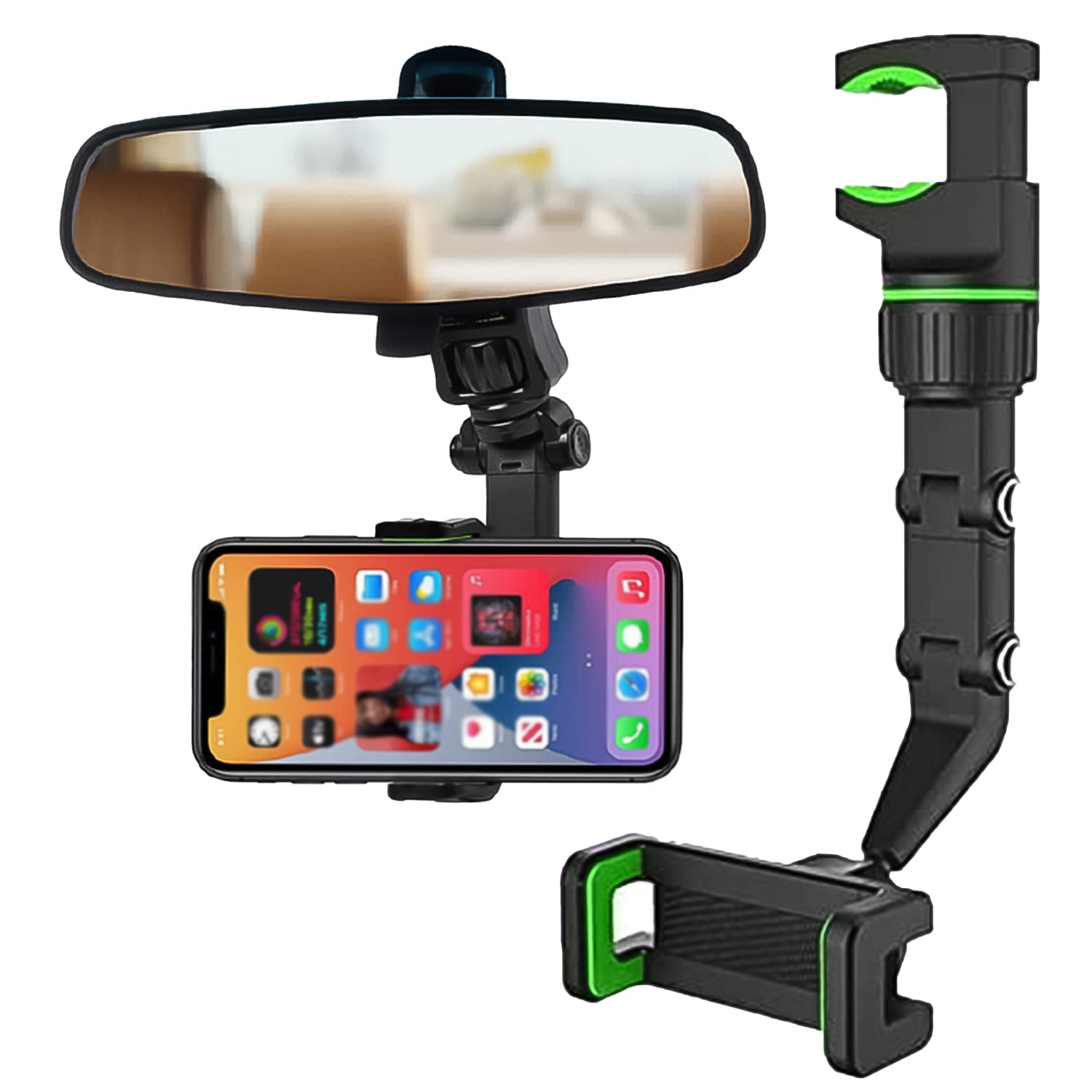 Multifunctional Car Rear View 360 Rotatable Mobile Holder - Shop Gharse