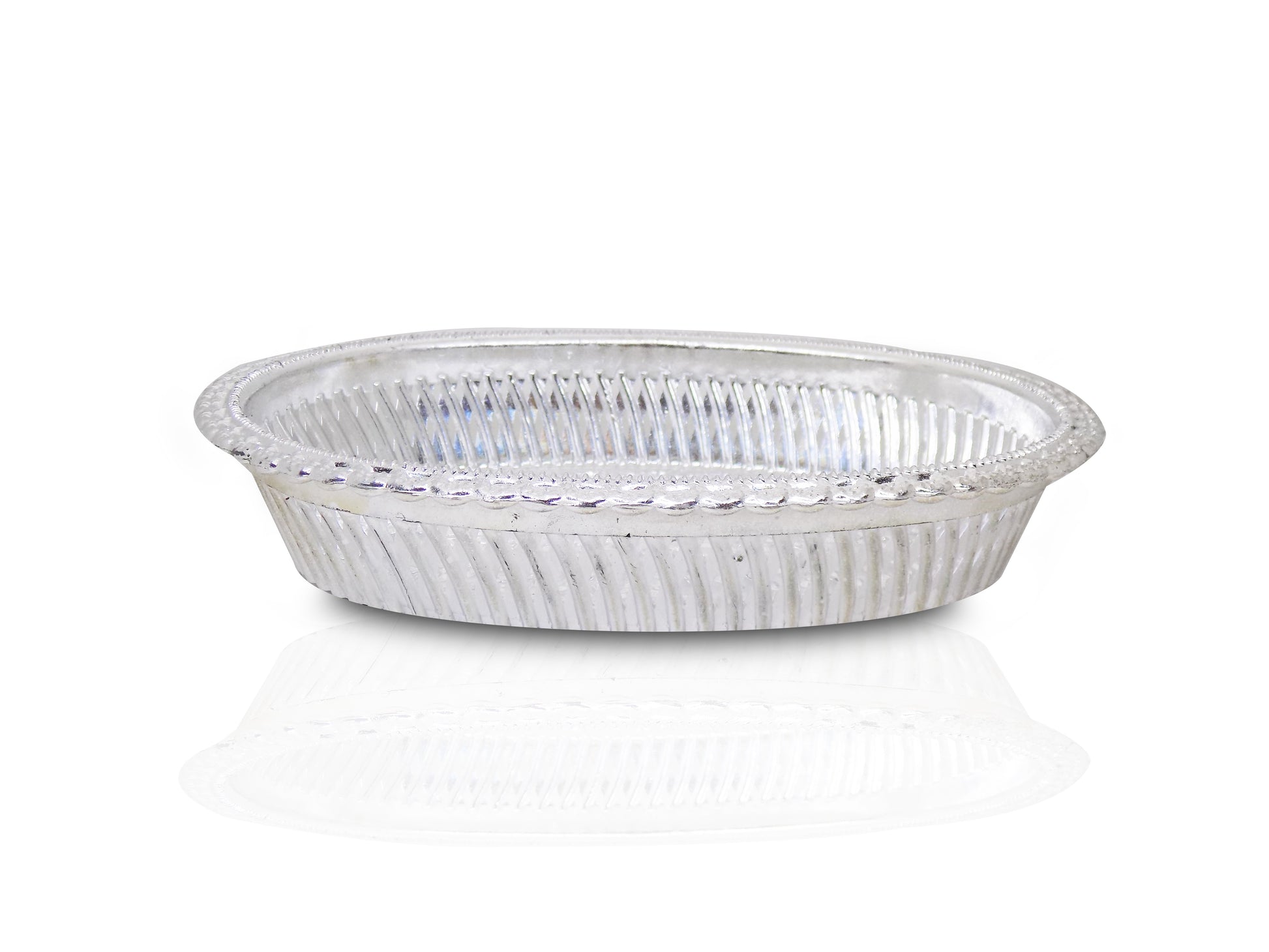 2090 Multipurpose Royal Design Oval Silver Gift Tray - Shop Gharse