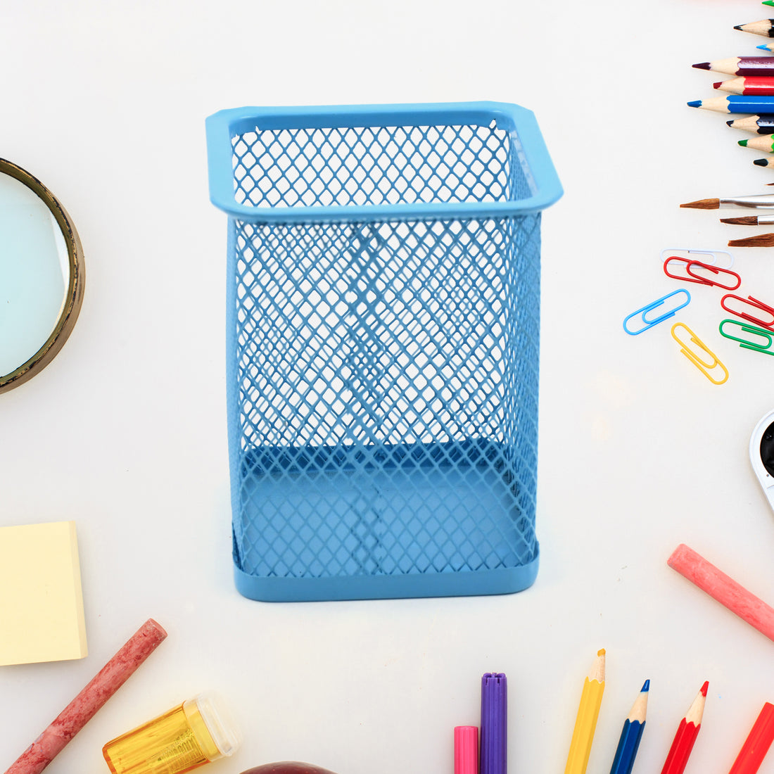 Pen Holder For Desk Metal Mesh Pencil Holder (1 Pc) - Shop Gharse