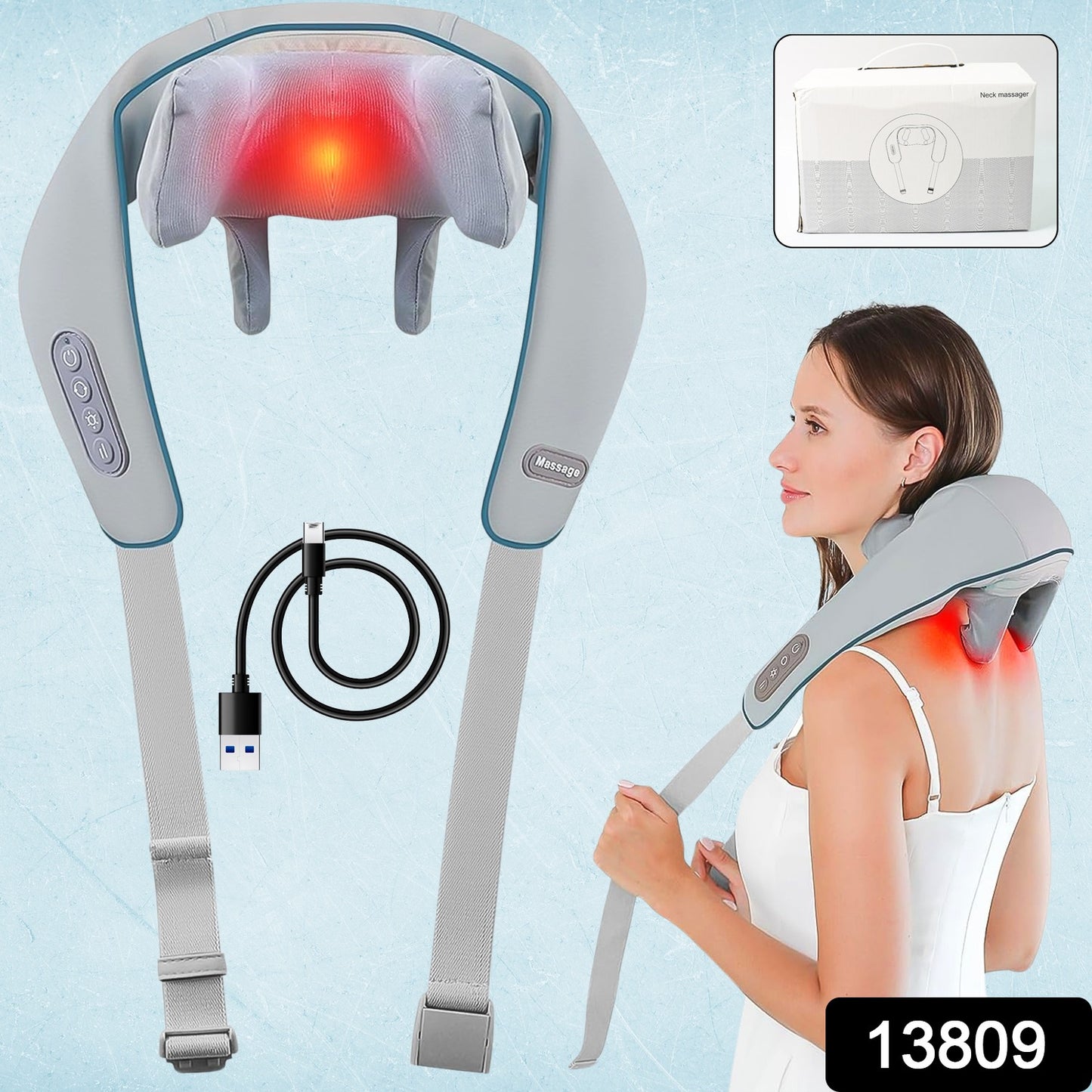 Neck  Shoulder Massagers With Heat Electric Rechargeable (1 Pc) - Shop Gharse