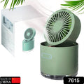 7615 Mini Desktop Cooling Fan Automatic Shaking Head Rotating Spray Humidifier Fan Water Cooling Small Fan Desktop Mini Air Conditioning Fan With Small Water Tank (Battery Not Include) - Shop Gharse