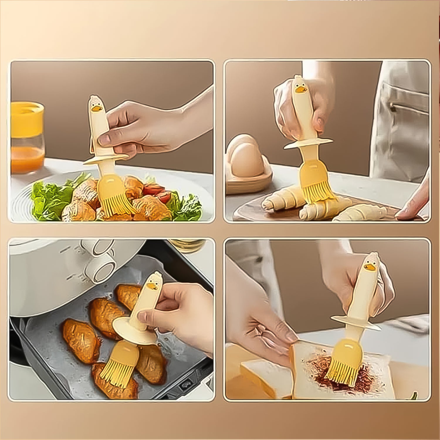 2 In 1 Oil Dispenser Bottle With Silicone Basting Brush (1 Set) - Shop Gharse