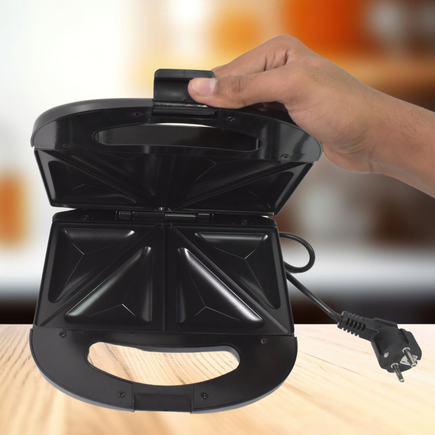 2819 Sandwich Maker Makes Sandwich Non-stick Plates Easy To Use With Indicator Lights - Shop Gharse