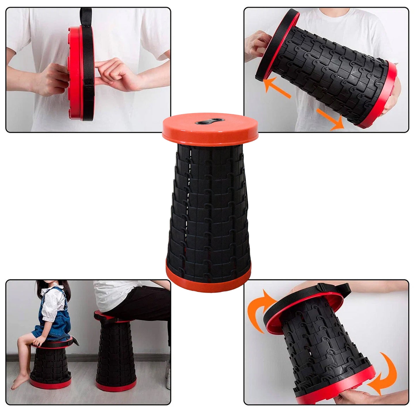 Retractable Folding Stools (1 Pc) - Shop Gharse