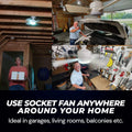 17845 Socket Fan Light Original - Cool Light Led  Ceiling Fans With Lights And Remote Control Replacement For Lightbulb - Bedroom Kitchen Living Room1000 Lumens  5000 Kelvins Cool Leds (Remote Battery Not Included) - Shop Gharse