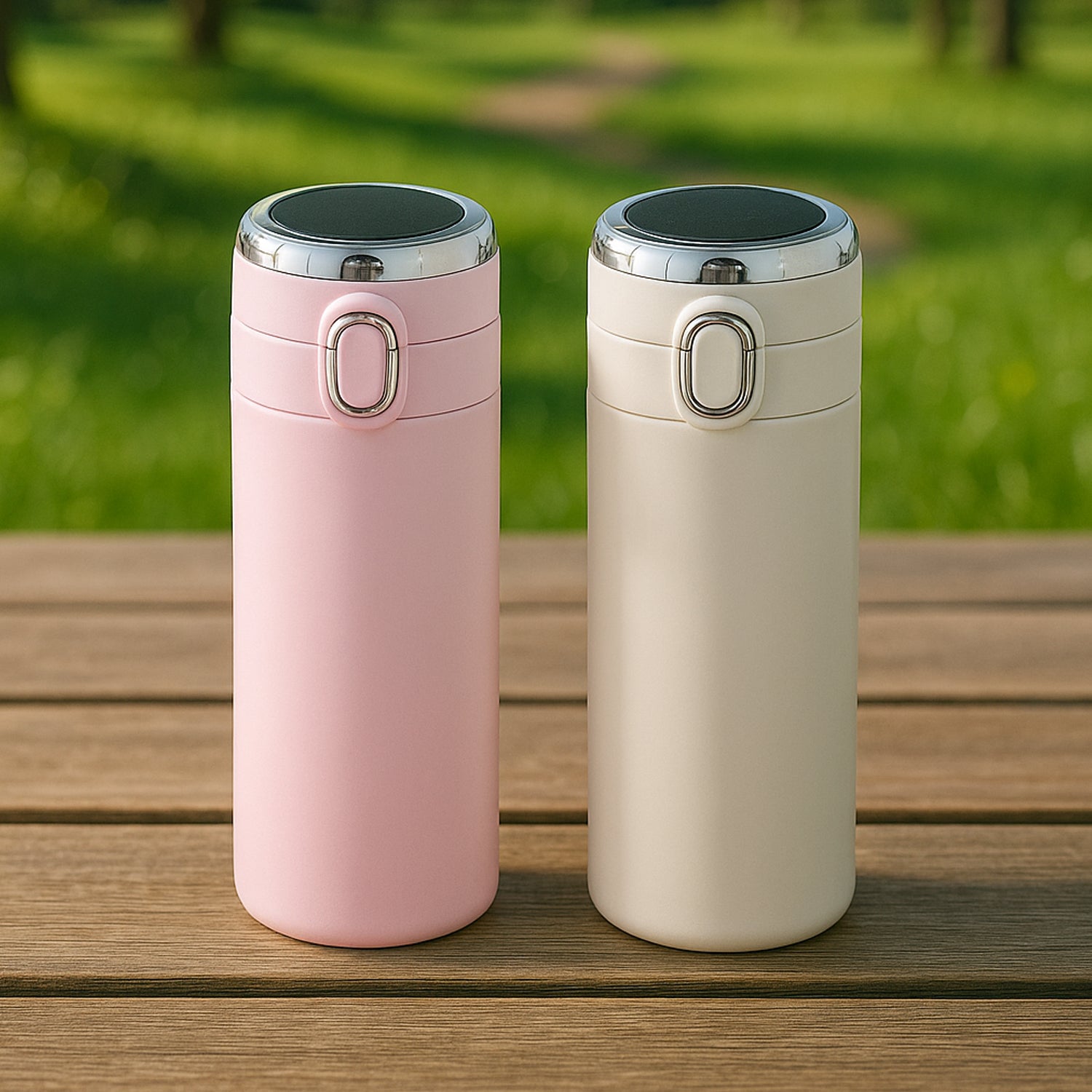 Smart Vacuum Insulated Water Bottle With Led Temperature Display Cold  Hot  Leak Proof  Office Bottle  Gym  Home  Kitchen  Hiking  Trekking  Travel Bottle (Mix Color  Design) - Shop Gharse