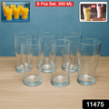 Apex Vista Unbreakable Pitcher Glass Set  350 Ml (Approx)  6-piece - Shop Gharse