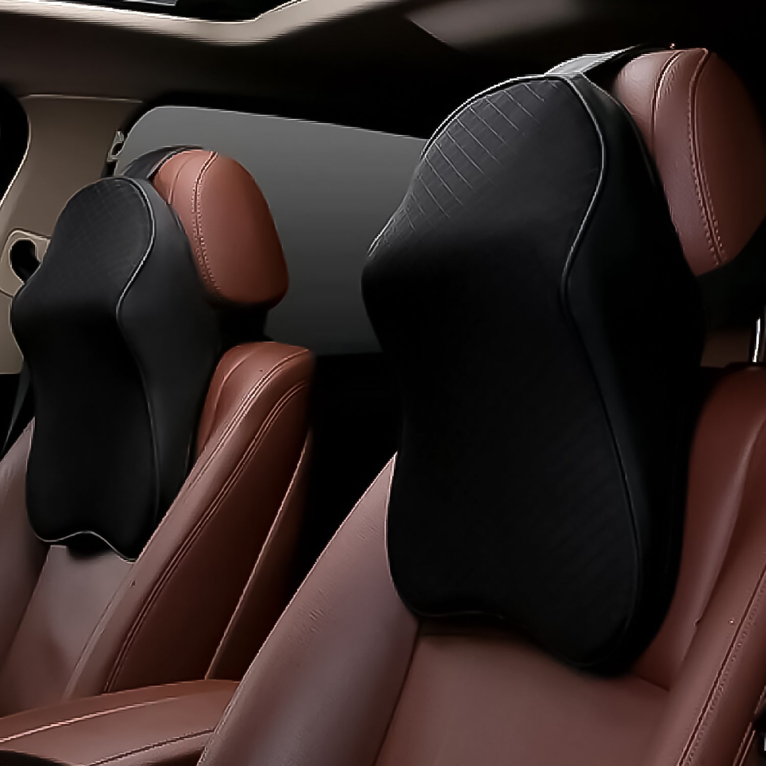 8595 Car Neck Pillow Car Neck Headrest Pillow Memory Foam Car Accessories Cushion Car Seat Head Support Neck Protector Car Seat Neck Pillowfor Driving (1 Pc) - Shop Gharse