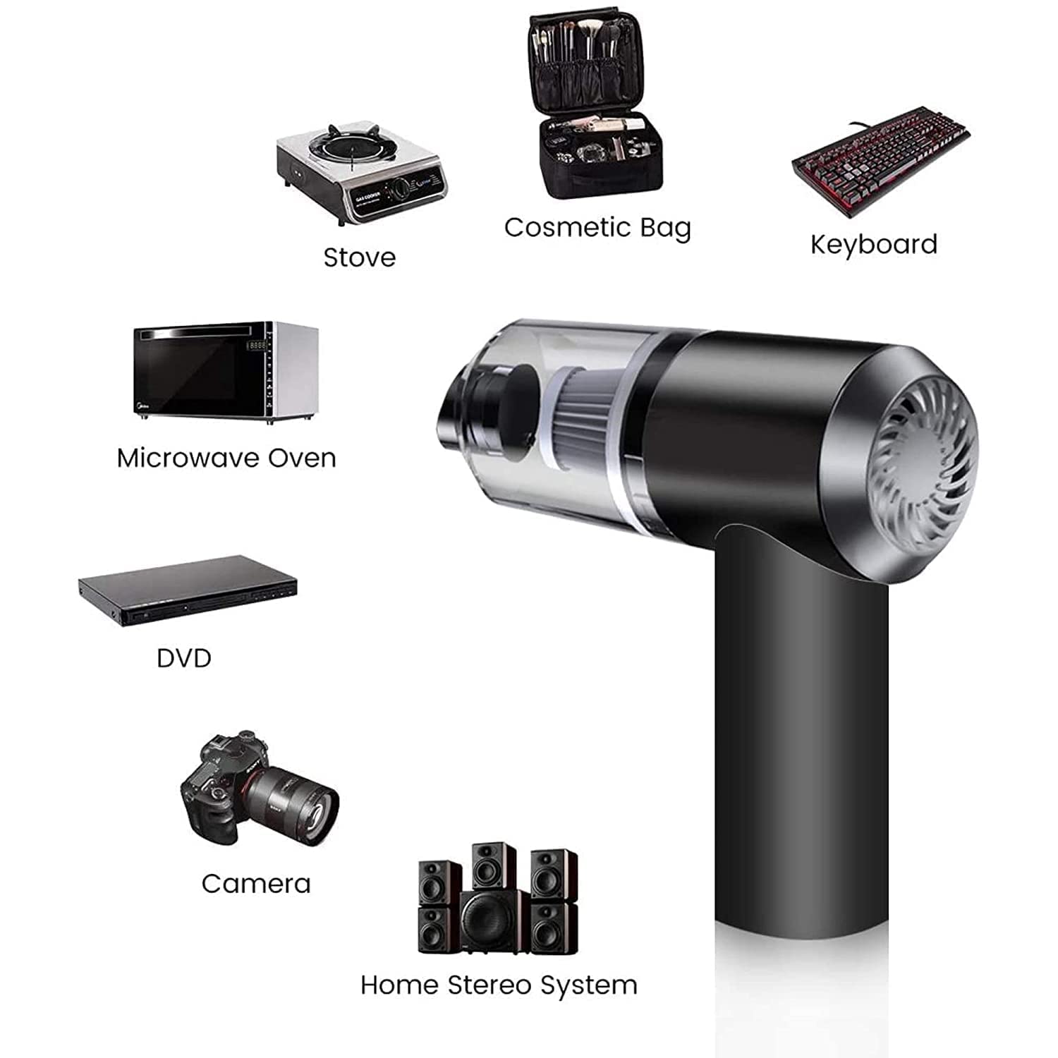 7370  Vacuum Cleaner Dust Collection  2 In 1 Car Vacuum Cleaner 120w High-power Handheld Wireless Vacuum Cleaner Home Car Dual-use Portable Usb Rechargeable - Shop Gharse