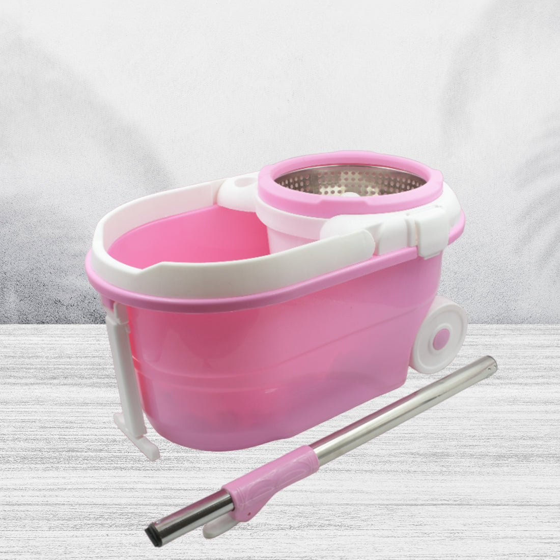 4105 Mop With Bucket For Floor Cleaning With Steel Spin Mop For Floor Cleaning  Floor Cleaner Mop  Spin Mop  Magic Mop  Mop Stick  Spin Mop Set With Bucket Household Office Cleaning Tool Mop - Shop Gharse