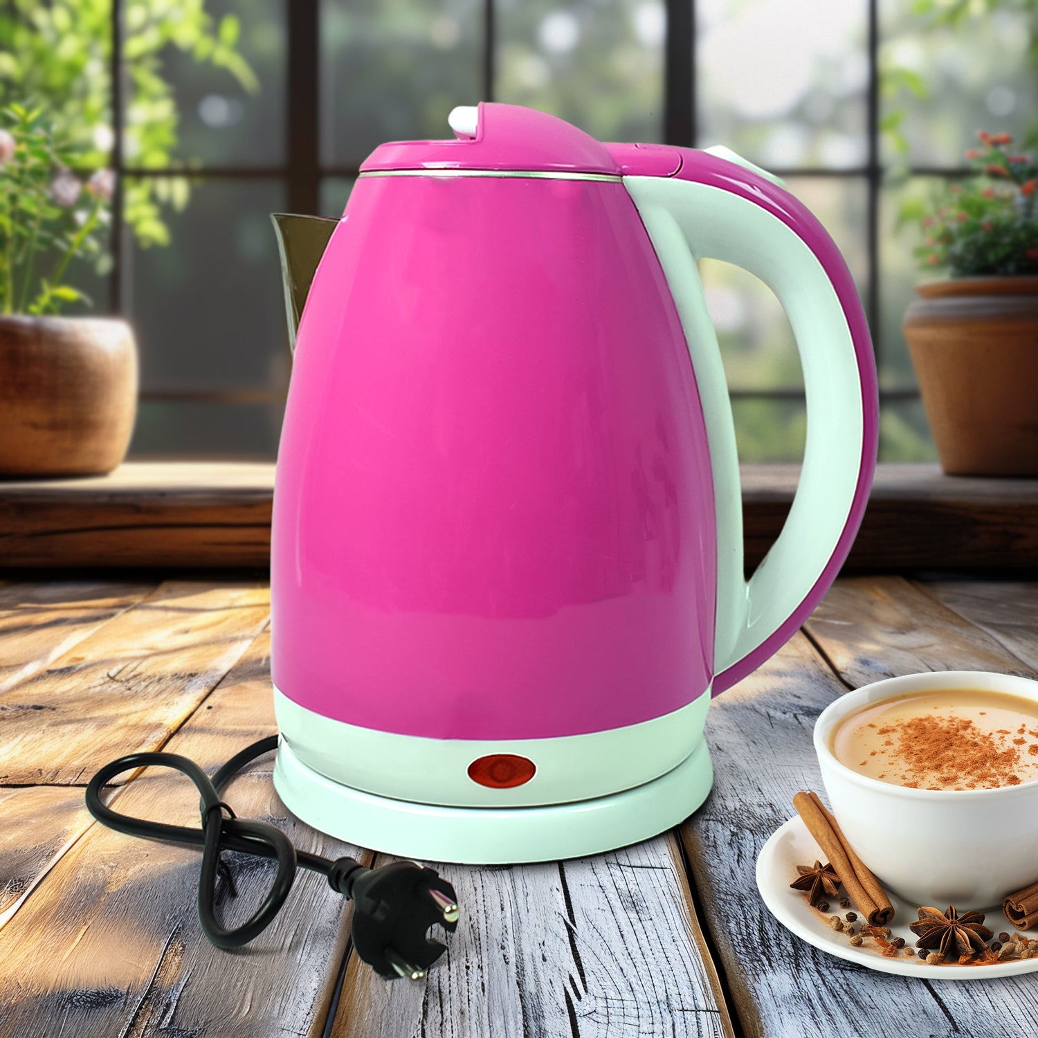 Stainless Steel Electric Kettle 1500 Watt (2 Ltr.) - Shop Gharse