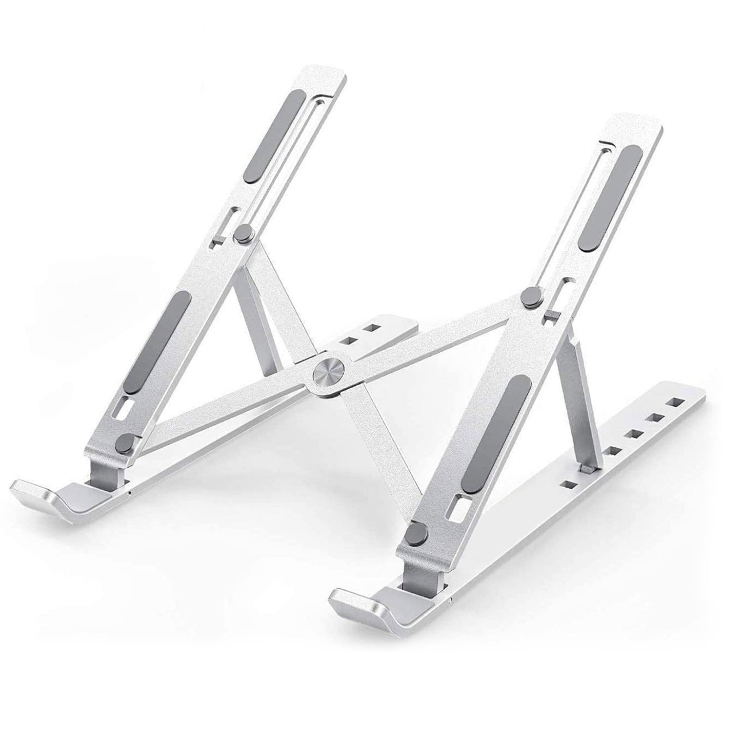 12874 Laptop Stand For Desk  Metal Portable Laptop Stand With 6 Adjustable Angles  Laptop Riser Phone And Tablet Stand  Compatible For All Laptop - Shop Gharse