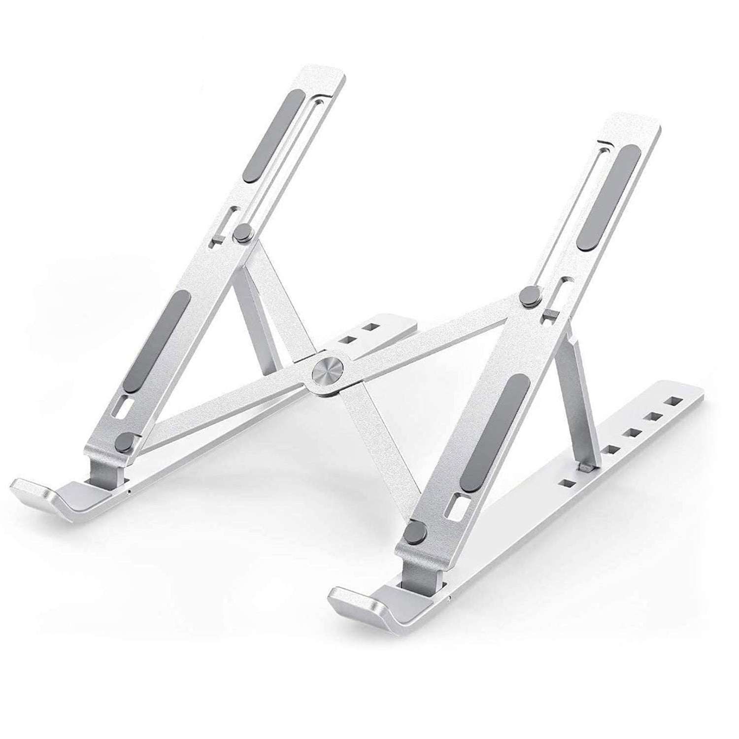 12874 Laptop Stand For Desk  Metal Portable Laptop Stand With 6 Adjustable Angles  Laptop Riser Phone And Tablet Stand  Compatible For All Laptop - Shop Gharse