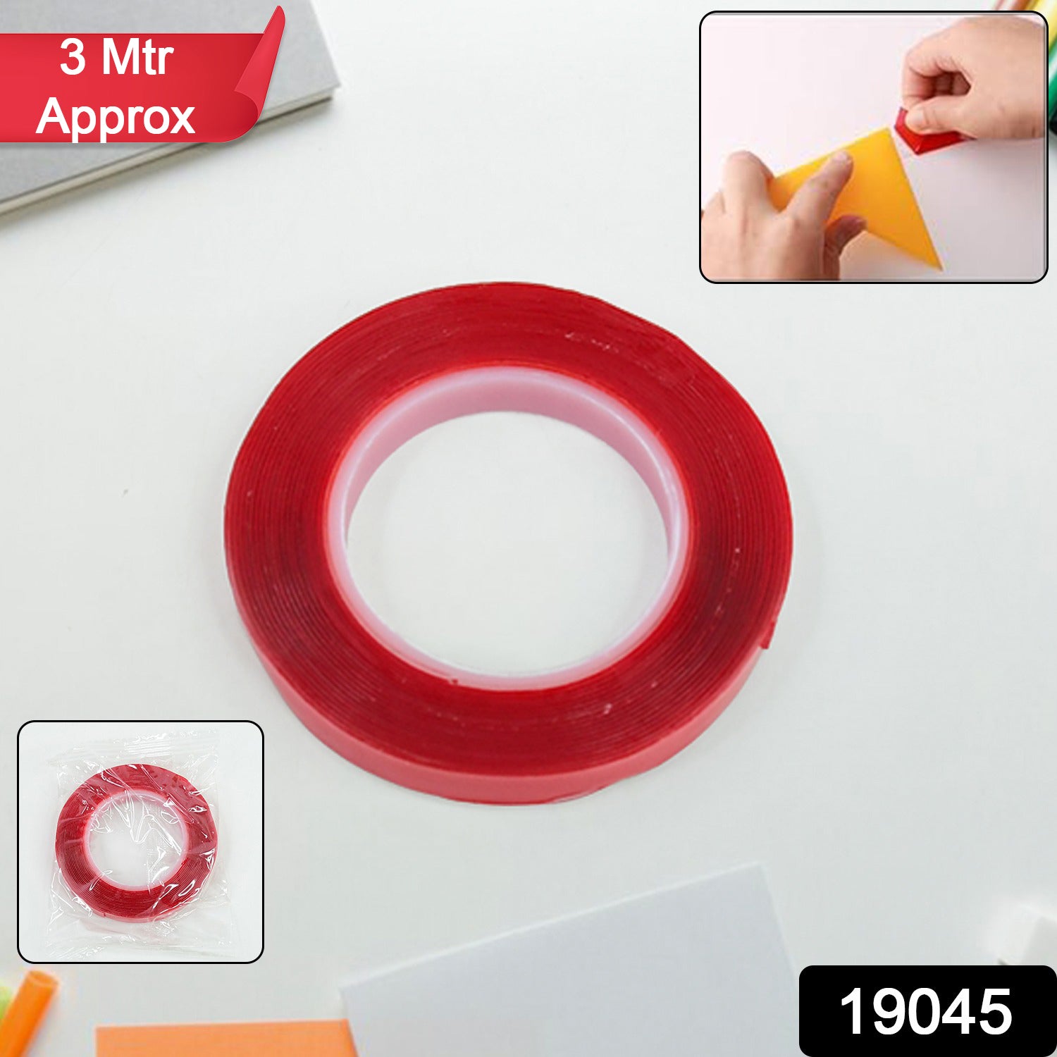Heavy Duty Transparent Acrylic Foam Mounting Tape (3 Mtr Approx  1 Pc) - Shop Gharse