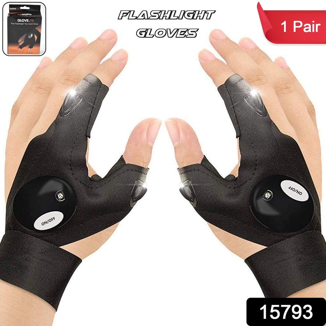 Led Flashlight Gloves Gifts For Men (Hand Gloves Light  1 Pair) - Shop Gharse