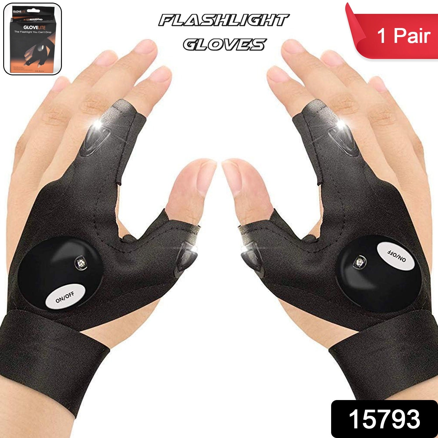 Led Flashlight Gloves Gifts For Men (Hand Gloves Light  1 Pair) - Shop Gharse